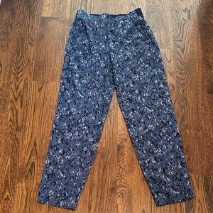 Athleta Brooklyn Ankle Women's Blue Patterned Cropped Pants